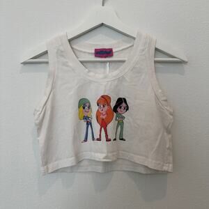 Edikted Powerpuff Girls cartoon graphic cropped tank top small